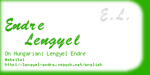 endre lengyel business card